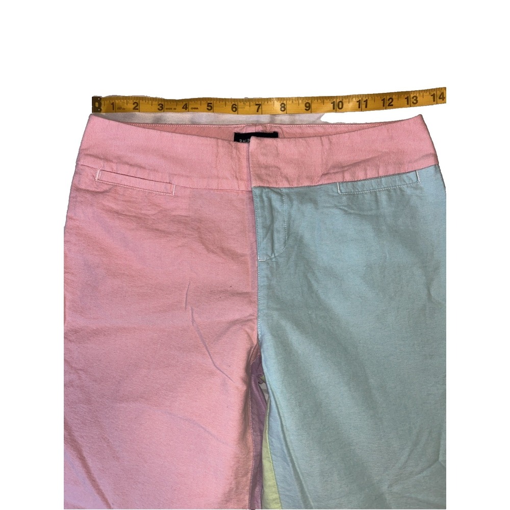 Ralph Lauren Girls Colorblock Capris 12 Cotton Spring Summer Khaki Pants Pony - Picture 3 of 7